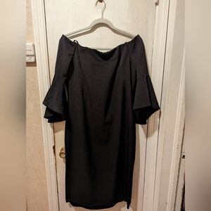 Chelsea 28 off the shoulder black dress, size 12
